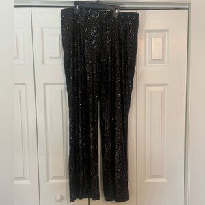 NWT Express Sequin Trouser Pant, Size Large, elastic waist
